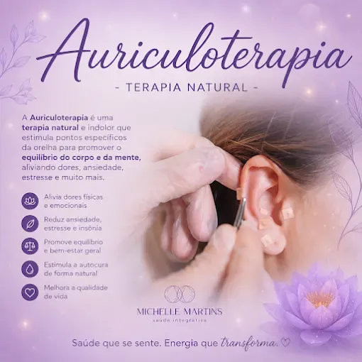 Aplicação de auriculoterapia
