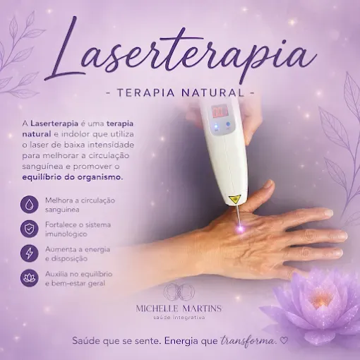 Aplicação de laserterapia na mão
